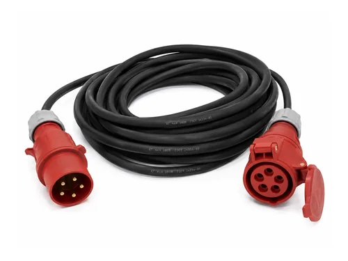 Кабель КГ-4х4-380В - 20 м (вилка, розетка32А 3Р+N+Е)